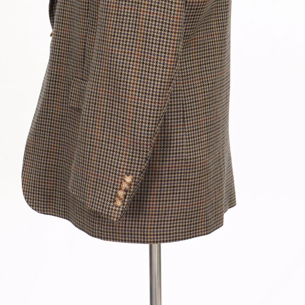 Hart Schaffner Marx 42L Brown Check 2-Button Sport Coat Blazer Jacket T227